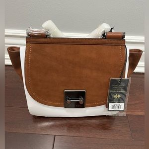 Celine Dion Collection Tan Baroque Leather Hand Bag